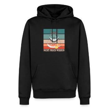 Nicht Frech Werden Design für Husky Fans - Männer Premium Bio Hoodie - Schwarz - Vorne - Nico (187cm)