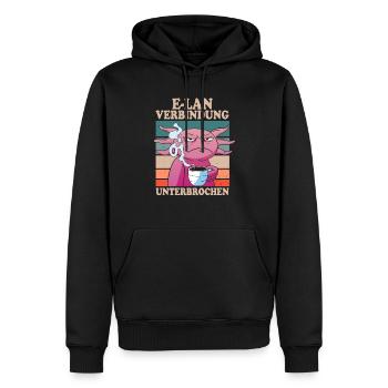 E-Lan Verbindung Unterbrochen Axolotl Fans - Männer Premium Bio Hoodie - Schwarz - Vorne - Nico (187cm)