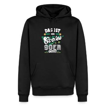 90er Jahre - Männer Premium Bio Hoodie - Schwarz - Vorne - Nico (187cm)