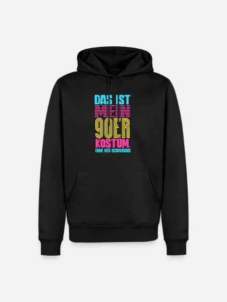 Das Ist Mein 90er Kostüm 90er Jahre - Männer Premium Bio Hoodie - Schwarz