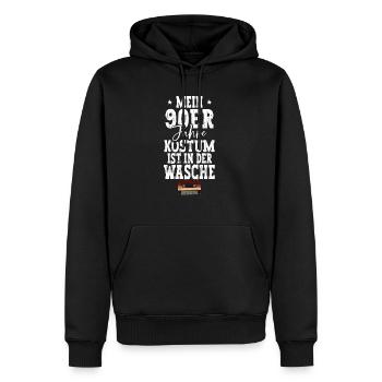 Mein 90er Kostüm Ist In Der Wäsche 90er Jahre - Männer Premium Bio Hoodie - Schwarz - Vorne - Nico (187cm)