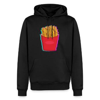 Pommes Frites Pommes Liebhaber Pommes Fritten Spru - Männer Premium Bio Hoodie - Schwarz - Vorne - Nico (187cm)