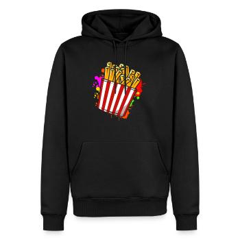 Pommes Frites Pommes Geschenk Pommes Fritten Spruc - Männer Premium Bio Hoodie - Schwarz - Vorne - Nico (187cm)