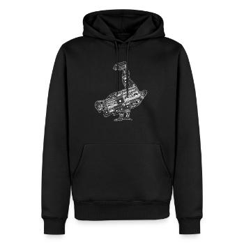 Breakdance Sillhouette Street Dance Breakdance Ges - Männer Premium Bio Hoodie - Schwarz - Vorne - Nico (187cm)
