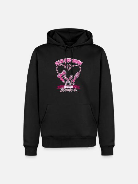 Friseurin - Männer Premium Bio Hoodie - Schwarz
