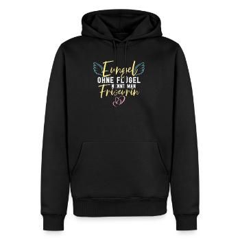 Friseurin - Männer Premium Bio Hoodie - Schwarz - Vorne - Nico (187cm)
