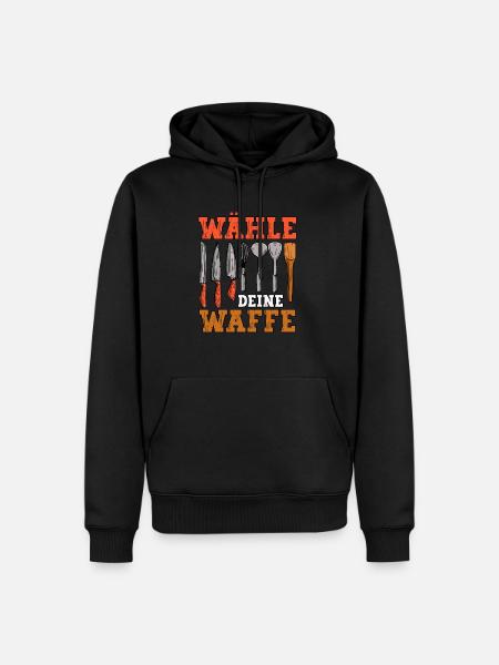 Koch - Männer Premium Bio Hoodie - Schwarz
