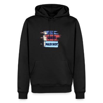 Letztes sauberes Maler - Männer Premium Bio Hoodie - Schwarz - Vorne - Nico (187cm)
