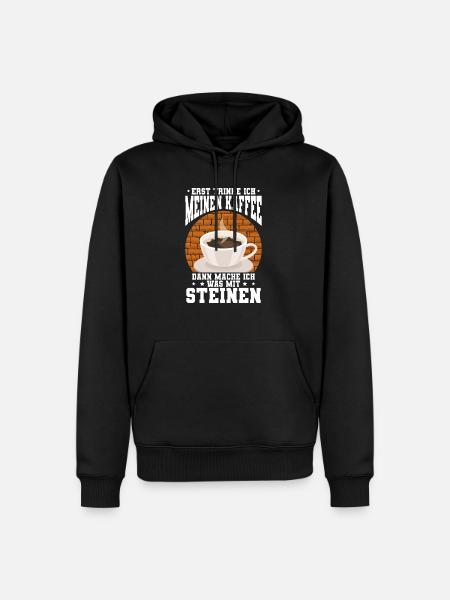 Maurer - Männer Premium Bio Hoodie - Schwarz