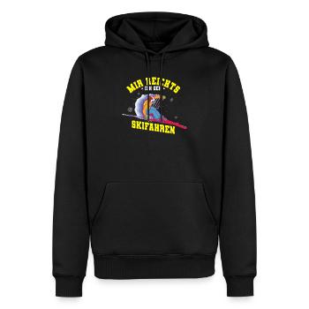 Skifahren Ski - Männer Premium Bio Hoodie - Schwarz - Vorne - Nico (187cm)