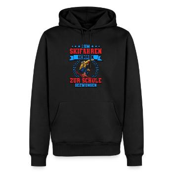 Skifahren Ski - Männer Premium Bio Hoodie - Schwarz - Vorne - Nico (187cm)