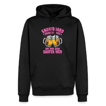 Snowboard - Männer Premium Bio Hoodie - Schwarz - Vorne - Nico (187cm)