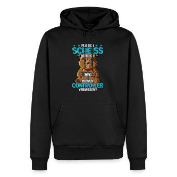 Zocken Gaming - Männer Premium Bio Hoodie - Schwarz - Vorne - Nico (187cm)