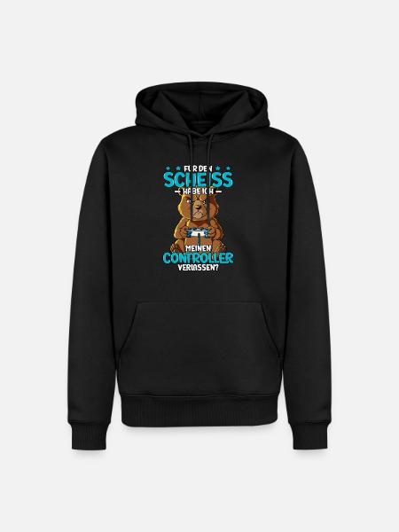 Zocken Gaming - Männer Premium Bio Hoodie - Schwarz