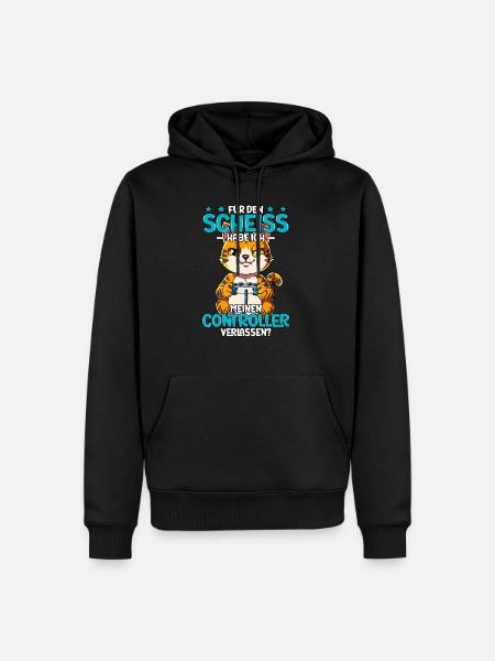 Zocken Gaming - Männer Premium Bio Hoodie - Schwarz