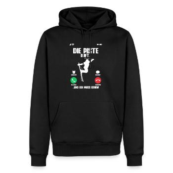 Skifahren Ski - Männer Premium Bio Hoodie - Schwarz - Vorne - Nico (187cm)