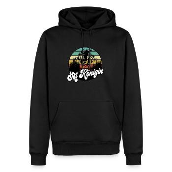 Skifahren Ski Frauen - Männer Premium Bio Hoodie - Schwarz - Vorne - Nico (187cm)
