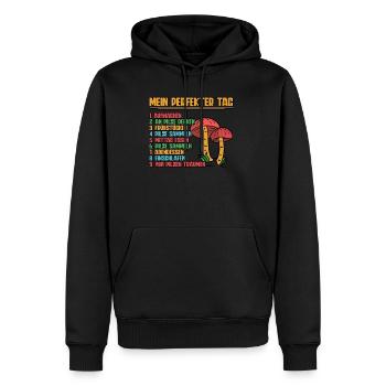 Pilzsammler Pilz Sucher - Männer Premium Bio Hoodie - Schwarz - Vorne - Nico (187cm)