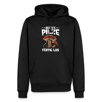 Pilzsammler Pilz Sucher - Männer Premium Bio Hoodie - Schwarz - Vorne - Nico (187cm)