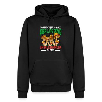 Pilzsammler Pilz Sucher - Männer Premium Bio Hoodie - Schwarz - Vorne - Nico (187cm)