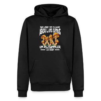 Pilzsammler Pilz Sucher - Männer Premium Bio Hoodie - Schwarz - Vorne - Nico (187cm)