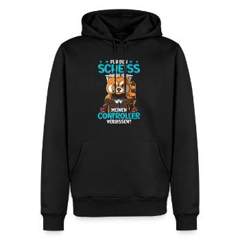 Zocken Gaming - Männer Premium Bio Hoodie - Schwarz - Vorne - Nico (187cm)