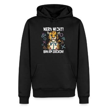 Zocken Gaming Nerv Nicht Bin Am Zocken - Männer Premium Bio Hoodie - Schwarz - Vorne - Nico (187cm)