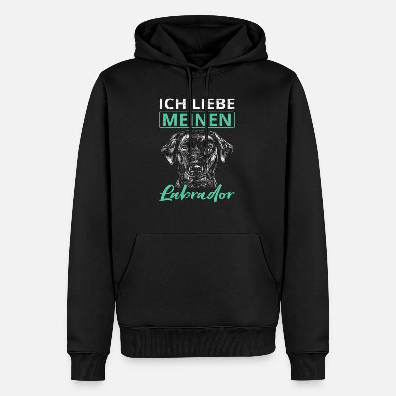Labrador - Männer Premium Bio Hoodie - Schwarz