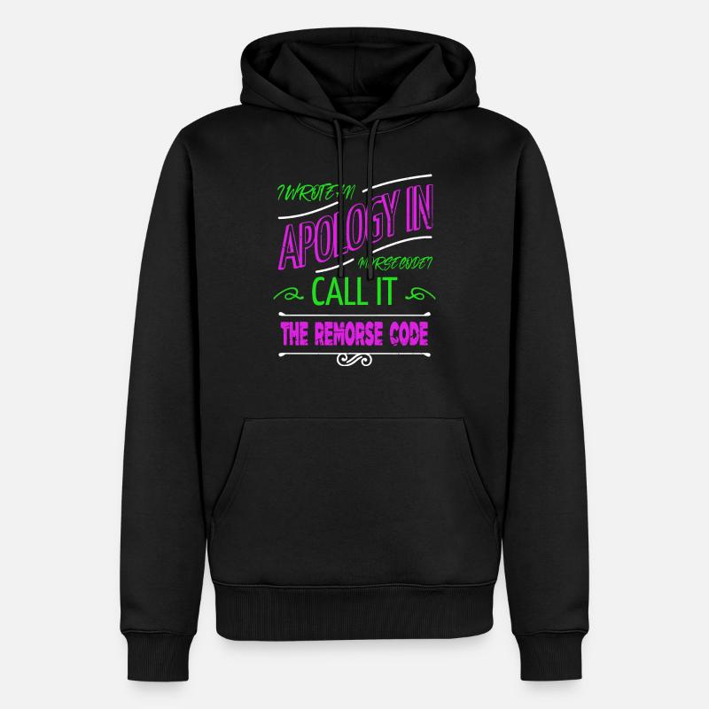 college student programming computer language - Männer Premium Bio Hoodie - Schwarz
