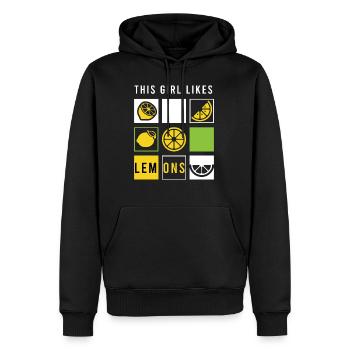Mädchen mag Zitronen Limonade Sommer Zitronensaft - Männer Premium Bio Hoodie - Schwarz - Vorne - Nico (187cm)