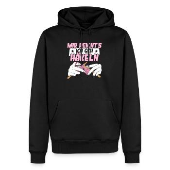 Mir Reichts Ich Geh Häkeln - Männer Premium Bio Hoodie - Schwarz - Vorne - Nico (187cm)