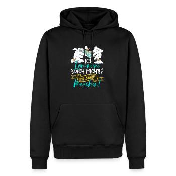 Häkeln - Männer Premium Bio Hoodie - Schwarz - Vorne - Nico (187cm)