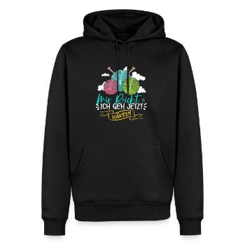 Häkeln - Männer Premium Bio Hoodie - Schwarz - Vorne - Nico (187cm)