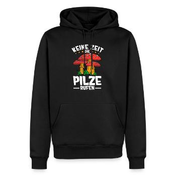 Pilzsammler Pilz Sucher - Männer Premium Bio Hoodie - Schwarz - Vorne - Nico (187cm)