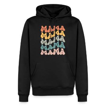 Mama-Mother's Day-Mother-Mom-Mommy-Cute - Men’s Premium Organic Hoodie - black - Front - Nico (187cm)