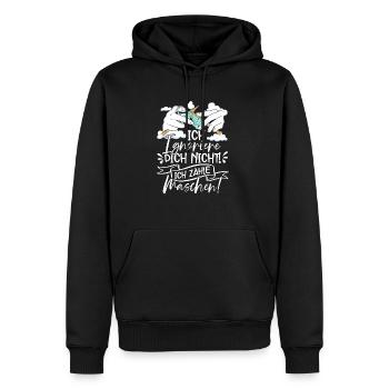 Häkeln - Männer Premium Bio Hoodie - Schwarz - Vorne - Nico (187cm)