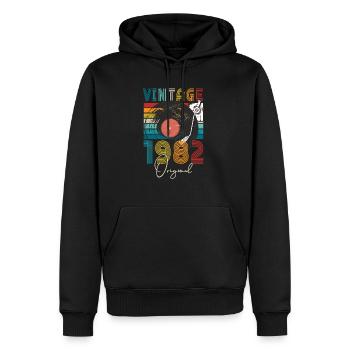 1982 Geburtstag - Männer Premium Bio Hoodie - Schwarz - Vorne - Nico (187cm)
