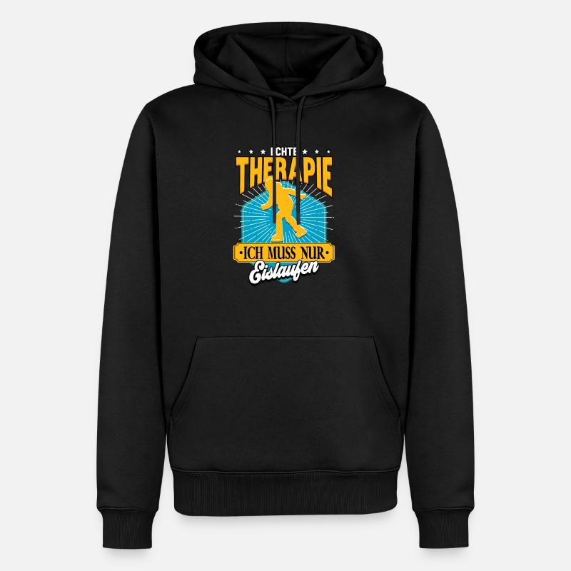 Eislaufen - Männer Premium Bio Hoodie - Schwarz