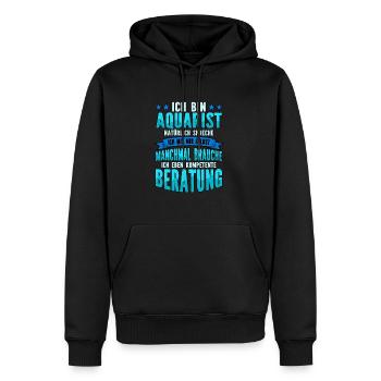 Aquarianer - Männer Premium Bio Hoodie - Schwarz - Vorne - Nico (187cm)