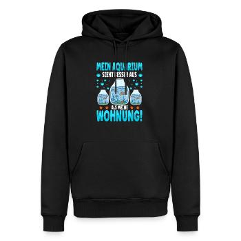 Aquarianer - Männer Premium Bio Hoodie - Schwarz - Vorne - Nico (187cm)