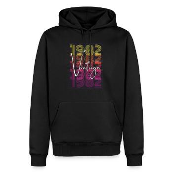 1982 Geburtstag - Männer Premium Bio Hoodie - Schwarz - Vorne - Nico (187cm)