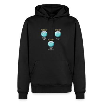 Pessimist Optimist Aquarist Aquarianer - Männer Premium Bio Hoodie - Schwarz - Vorne - Nico (187cm)