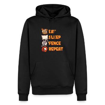 Fechten - Männer Premium Bio Hoodie - Schwarz - Vorne - Nico (187cm)