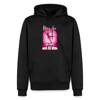 Eislaufen - Männer Premium Bio Hoodie - Schwarz - Vorne - Nico (187cm)