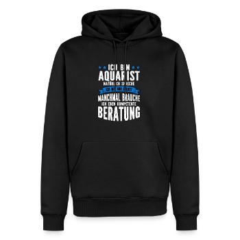 Aquarianer - Männer Premium Bio Hoodie - Schwarz - Vorne - Nico (187cm)