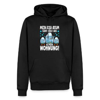 Aquarianer - Männer Premium Bio Hoodie - Schwarz - Vorne - Nico (187cm)