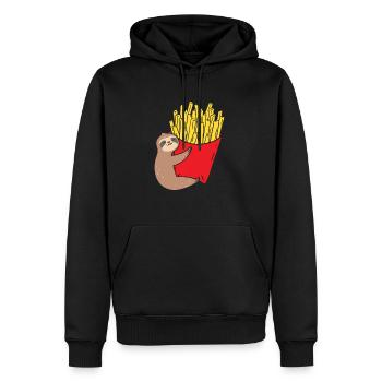 Pommes Frites Pommes Geschenk Pommes Fritten Spruc - Männer Premium Bio Hoodie - Schwarz - Vorne - Nico (187cm)