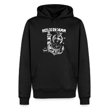 Heiligendamm - Sweat à capuche Premium bio Homme - noir - Devant - Nico (187cm)