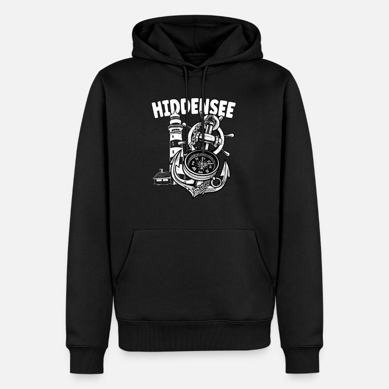 Hiddensee - Sweat à capuche Premium bio Homme - noir