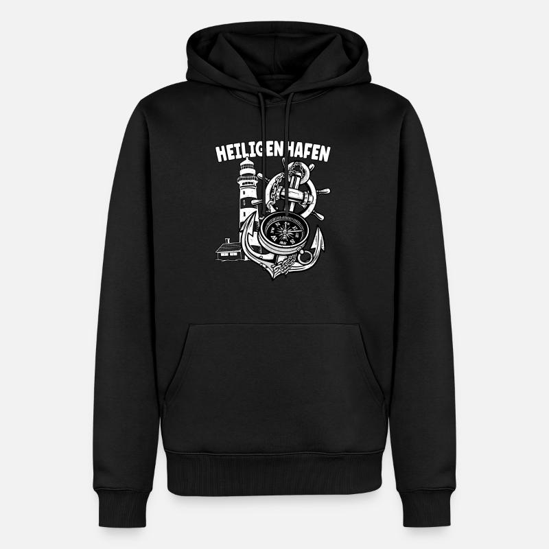 Heiligenhafen - Sweat à capuche Premium bio Homme - noir